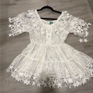 White Lace Mini Dress